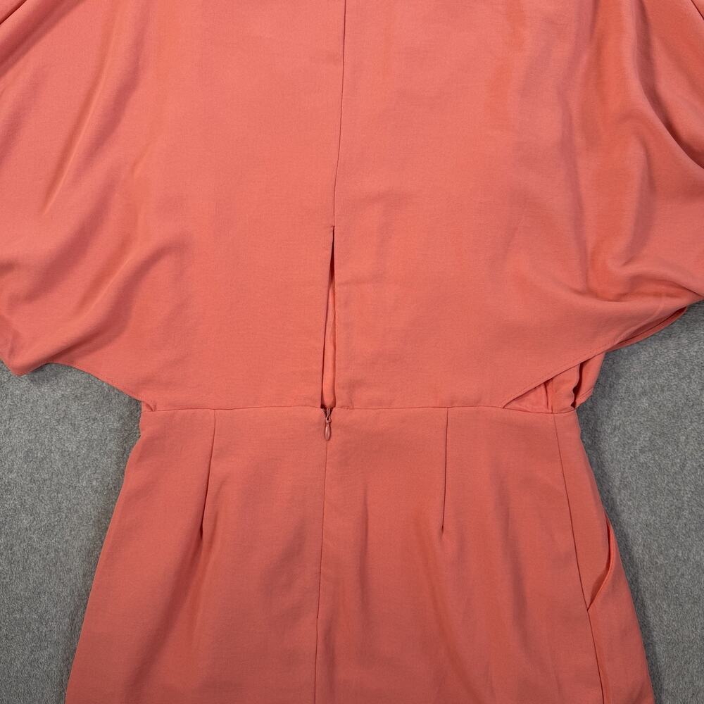 DO+BE Women's Medium Coral V-Neck Short Dress Kimono Sleeve with Pockets New - Picture 15 of 15